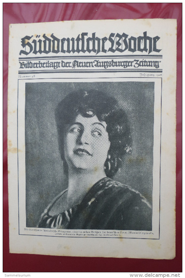 "Süddeutsche Woche" Bilderbeilage der Neuen Augsburger Zeitung, Ausgaben 1/1926 bis 53/1926