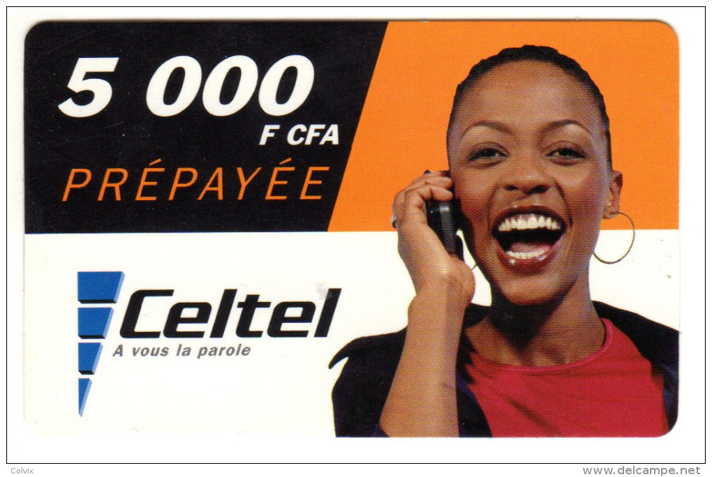 BURKINA-FASO RECHARGE CELTEL 5 000 FCFA Date 30/07/2003 - Burkina Faso