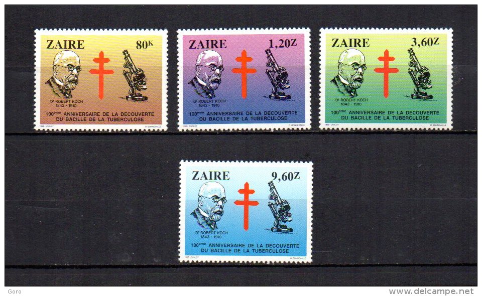 Zaire   1983   .-  Y&T  Nº   1128/1131   **   ( C/charniere ) - Neufs