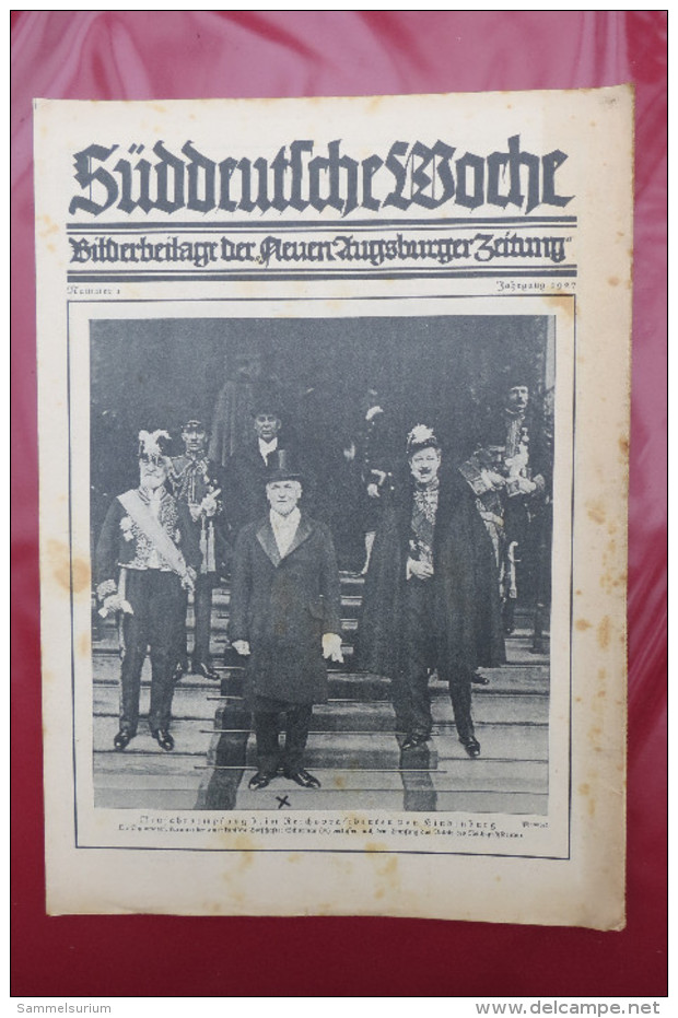 "Süddeutsche Woche" Bilderbeilage Der Neuen Augsburger Zeitung, Ausgaben 1/1927 Bis 52/1927 In Der Orig. Sammelmappe - Hedendaagse Politiek