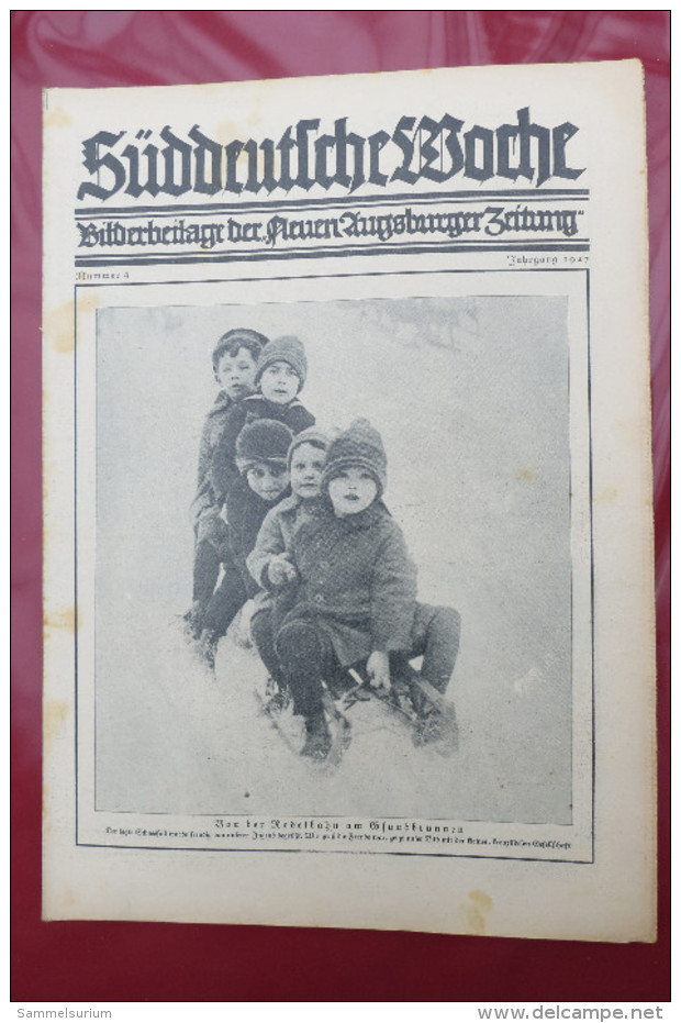 "Süddeutsche Woche" Bilderbeilage Der Neuen Augsburger Zeitung, Ausgaben 1/1927 Bis 52/1927 In Der Orig. Sammelmappe - Politik & Zeitgeschichte