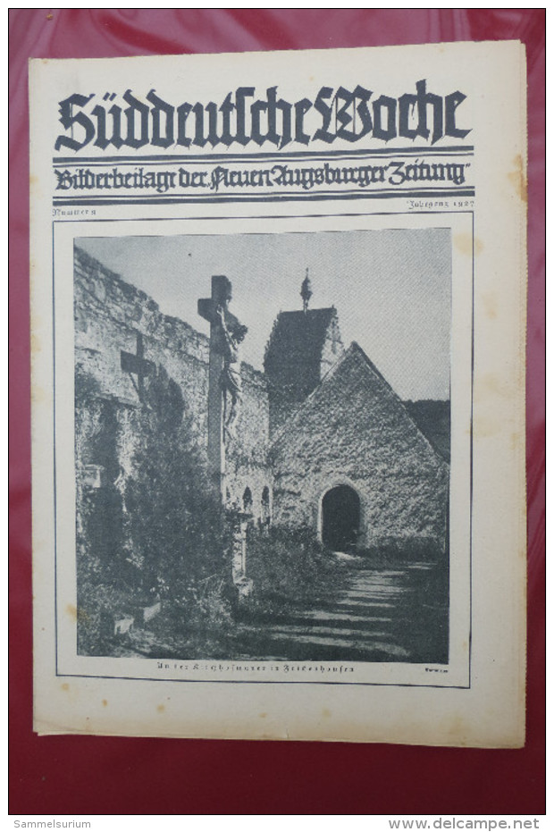 "Süddeutsche Woche" Bilderbeilage der Neuen Augsburger Zeitung, Ausgaben 1/1927 bis 52/1927 in der orig. Sammelmappe