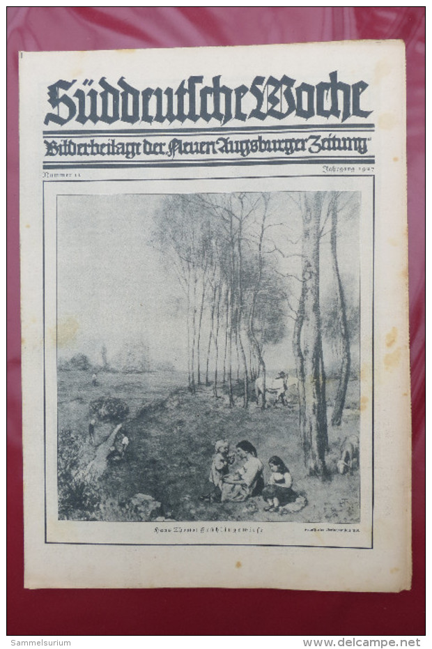 "Süddeutsche Woche" Bilderbeilage der Neuen Augsburger Zeitung, Ausgaben 1/1927 bis 52/1927 in der orig. Sammelmappe