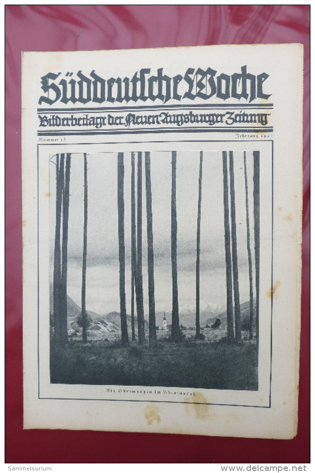 "Süddeutsche Woche" Bilderbeilage der Neuen Augsburger Zeitung, Ausgaben 1/1927 bis 52/1927 in der orig. Sammelmappe