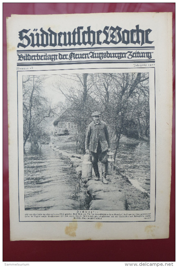 "Süddeutsche Woche" Bilderbeilage der Neuen Augsburger Zeitung, Ausgaben 1/1927 bis 52/1927 in der orig. Sammelmappe