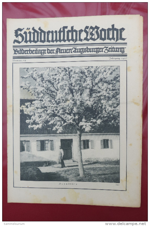 "Süddeutsche Woche" Bilderbeilage der Neuen Augsburger Zeitung, Ausgaben 1/1927 bis 52/1927 in der orig. Sammelmappe