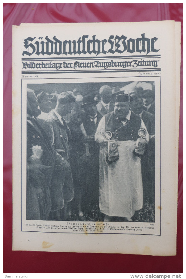 "Süddeutsche Woche" Bilderbeilage der Neuen Augsburger Zeitung, Ausgaben 1/1927 bis 52/1927 in der orig. Sammelmappe