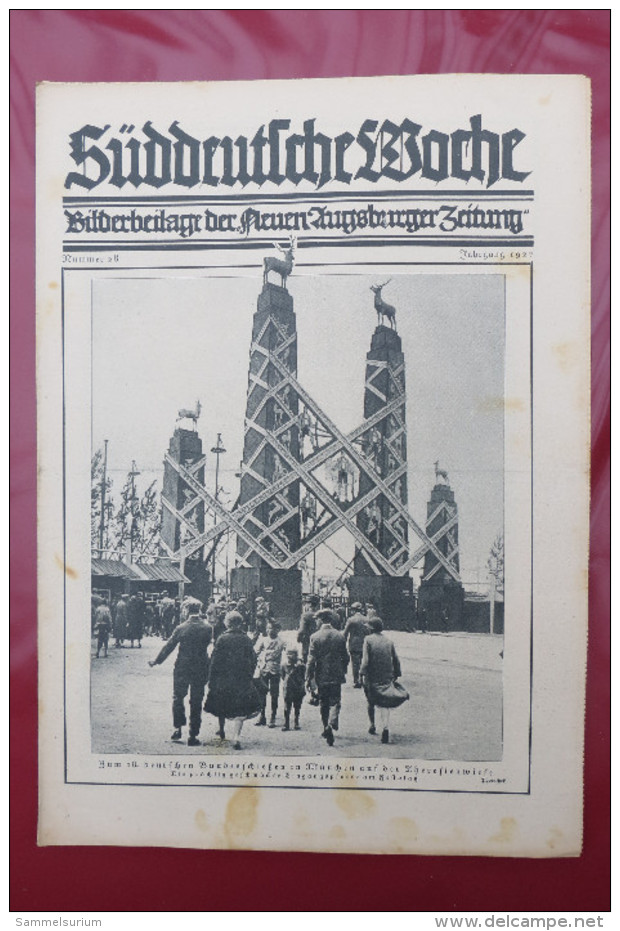 "Süddeutsche Woche" Bilderbeilage der Neuen Augsburger Zeitung, Ausgaben 1/1927 bis 52/1927 in der orig. Sammelmappe