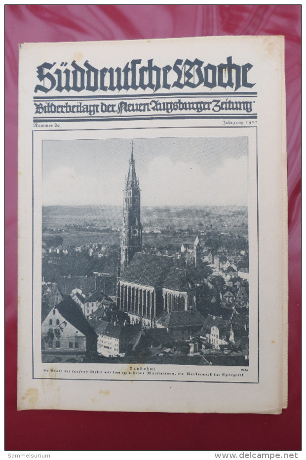 "Süddeutsche Woche" Bilderbeilage der Neuen Augsburger Zeitung, Ausgaben 1/1927 bis 52/1927 in der orig. Sammelmappe