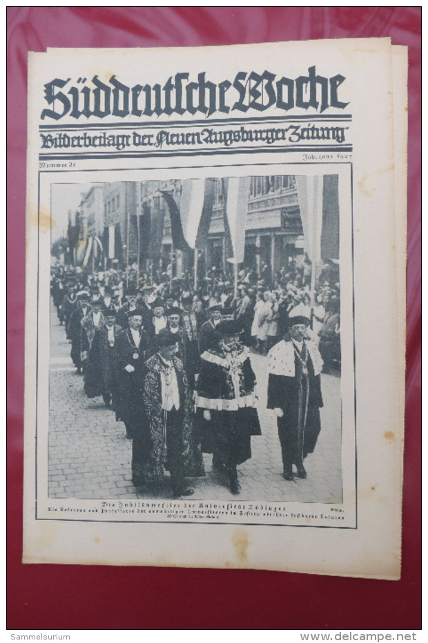 "Süddeutsche Woche" Bilderbeilage der Neuen Augsburger Zeitung, Ausgaben 1/1927 bis 52/1927 in der orig. Sammelmappe