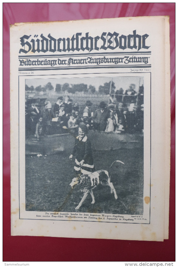 "Süddeutsche Woche" Bilderbeilage der Neuen Augsburger Zeitung, Ausgaben 1/1927 bis 52/1927 in der orig. Sammelmappe