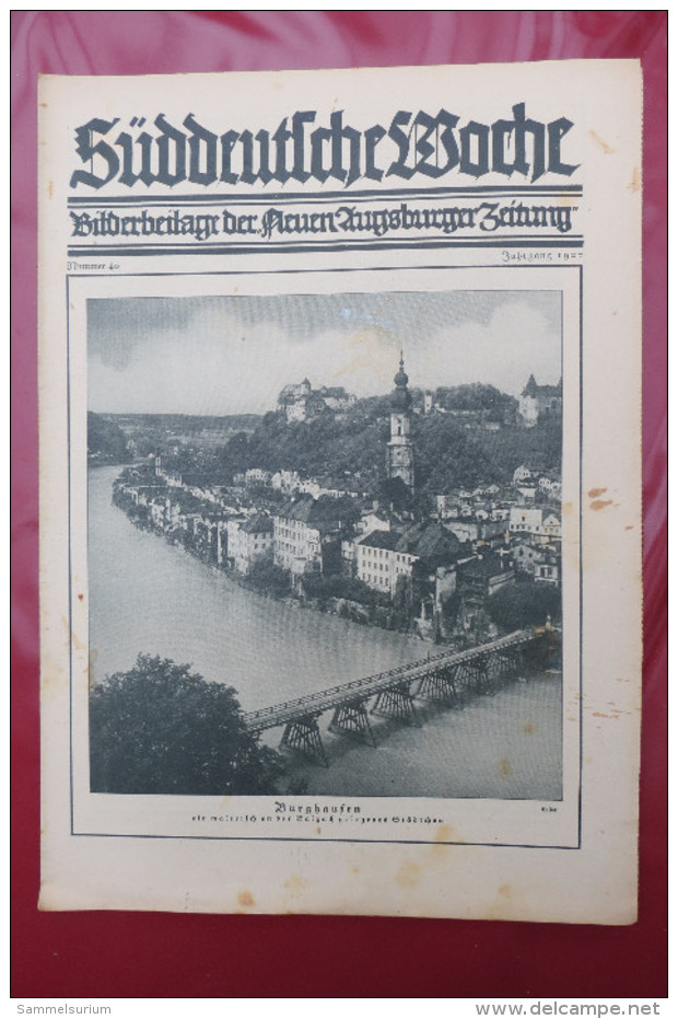 "Süddeutsche Woche" Bilderbeilage der Neuen Augsburger Zeitung, Ausgaben 1/1927 bis 52/1927 in der orig. Sammelmappe