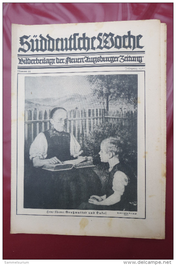 "Süddeutsche Woche" Bilderbeilage der Neuen Augsburger Zeitung, Ausgaben 1/1927 bis 52/1927 in der orig. Sammelmappe