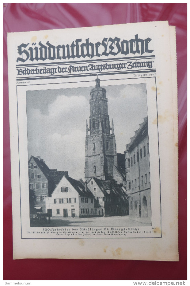 "Süddeutsche Woche" Bilderbeilage der Neuen Augsburger Zeitung, Ausgaben 1/1927 bis 52/1927 in der orig. Sammelmappe