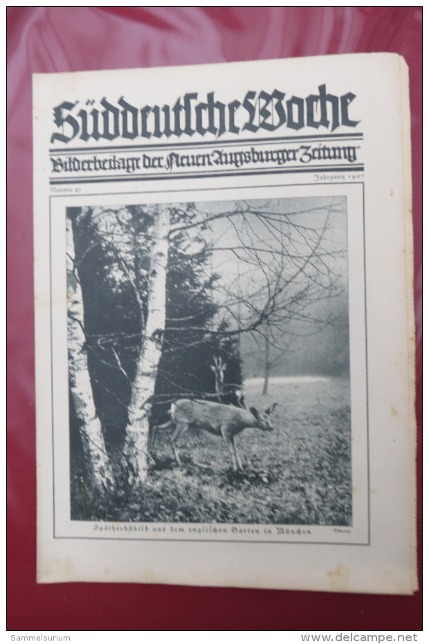 "Süddeutsche Woche" Bilderbeilage der Neuen Augsburger Zeitung, Ausgaben 1/1927 bis 52/1927 in der orig. Sammelmappe