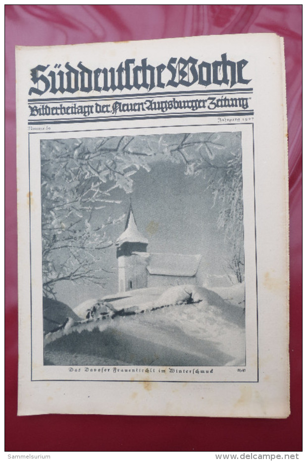 "Süddeutsche Woche" Bilderbeilage der Neuen Augsburger Zeitung, Ausgaben 1/1927 bis 52/1927 in der orig. Sammelmappe