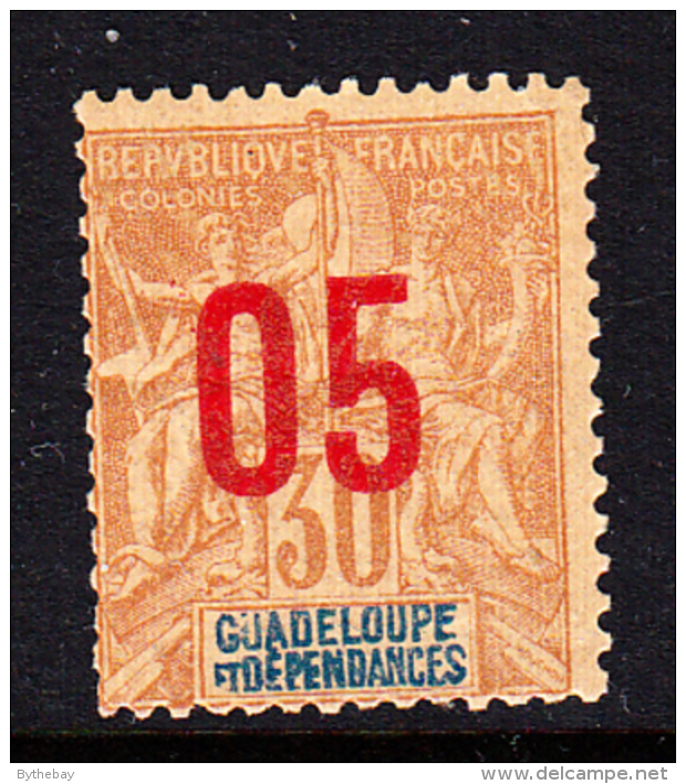 Guadeloupe MH Scott #84 5c On 30c Navigation & Commerce - Nuevos