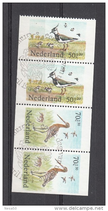 Nederland 1983 Nr 1305 Pagina Uit Postzegelboekje  Zegels Nr 1301+1304 Vogels, Bird, Kievit + Grutto - Gebraucht