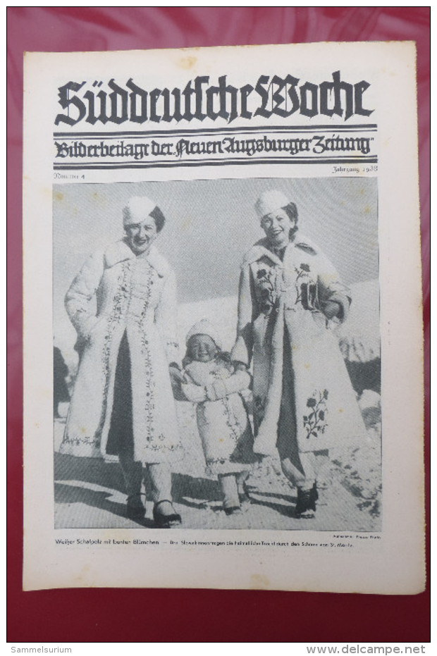 "Süddeutsche Woche" Bilderbeilage Der Neuen Augsburger Zeitung, Ausgaben 1/1938 Bis 52/1938 In Der Orig. Sammelmappe - Politik & Zeitgeschichte