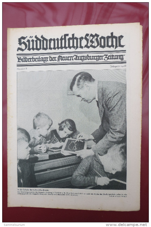 "Süddeutsche Woche" Bilderbeilage der Neuen Augsburger Zeitung, Ausgaben 1/1938 bis 52/1938 in der orig. Sammelmappe