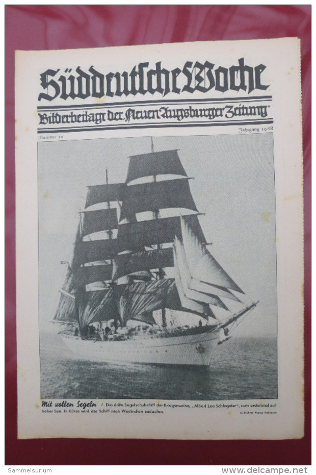 "Süddeutsche Woche" Bilderbeilage der Neuen Augsburger Zeitung, Ausgaben 1/1938 bis 52/1938 in der orig. Sammelmappe