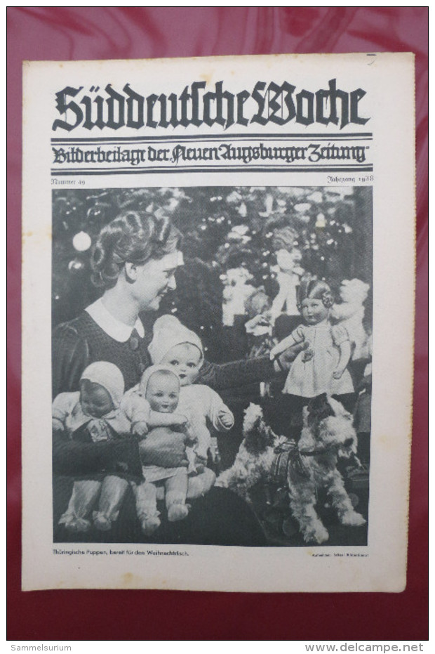 "Süddeutsche Woche" Bilderbeilage der Neuen Augsburger Zeitung, Ausgaben 1/1938 bis 52/1938 in der orig. Sammelmappe