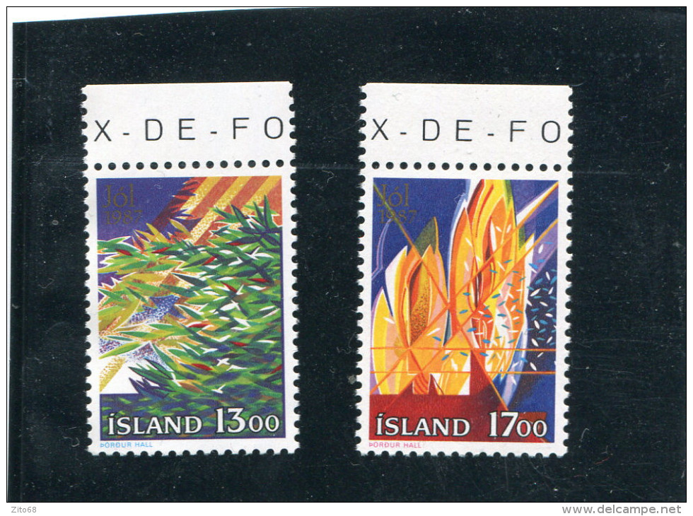 ISLANDE 1987 Y&T 631-632** - Unused Stamps