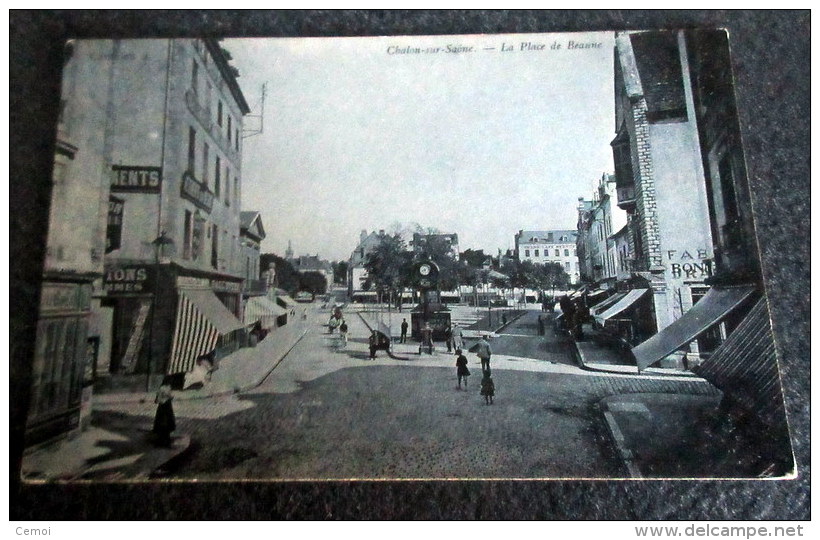 CPA Animée - CHALON Sur SAONE (71) - La Place De Beaune - 1905 - Chalon Sur Saone