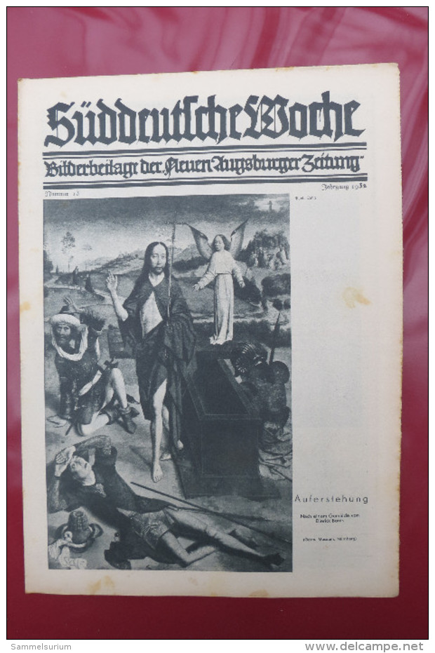 "Süddeutsche Woche" Bilderbeilage der Neuen Augsburger Zeitung, Ausgaben 1/1932 bis 53/1932 in der orig. Sammelmappe