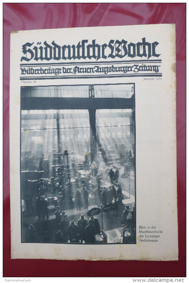 "Süddeutsche Woche" Bilderbeilage der Neuen Augsburger Zeitung, Ausgaben 1/1932 bis 53/1932 in der orig. Sammelmappe