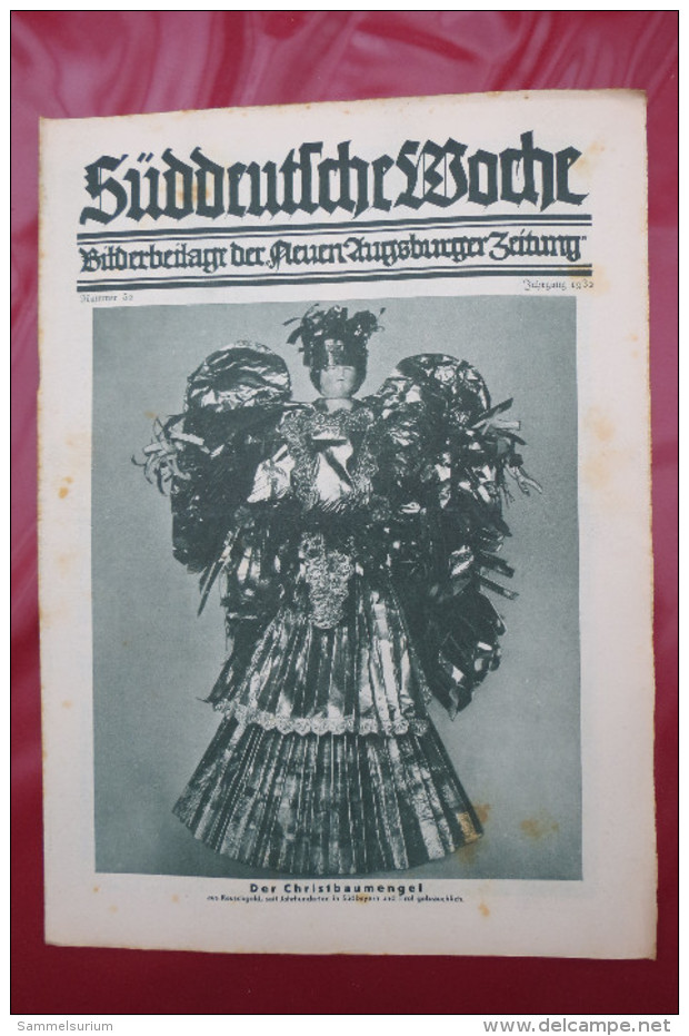 "Süddeutsche Woche" Bilderbeilage der Neuen Augsburger Zeitung, Ausgaben 1/1932 bis 53/1932 in der orig. Sammelmappe