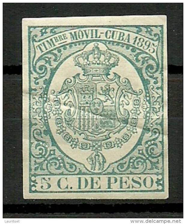 KUBA Cuba 1895 Tax Stamp 5 C Timbre Movil * - Eilpost