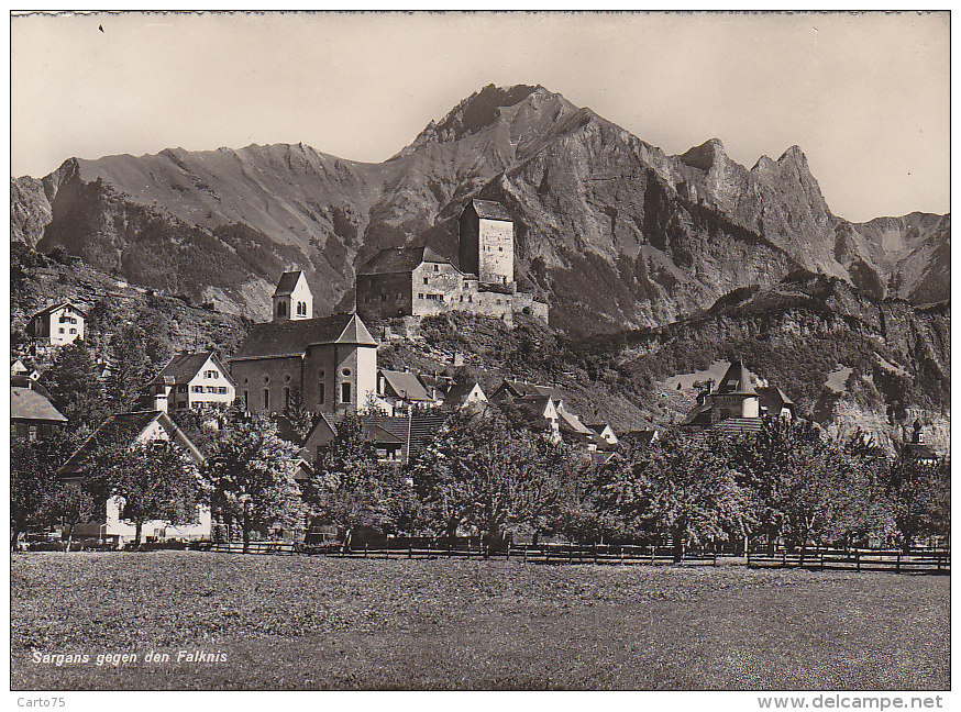 Suisse - Sargans Gegen Den Falknis - Sargans