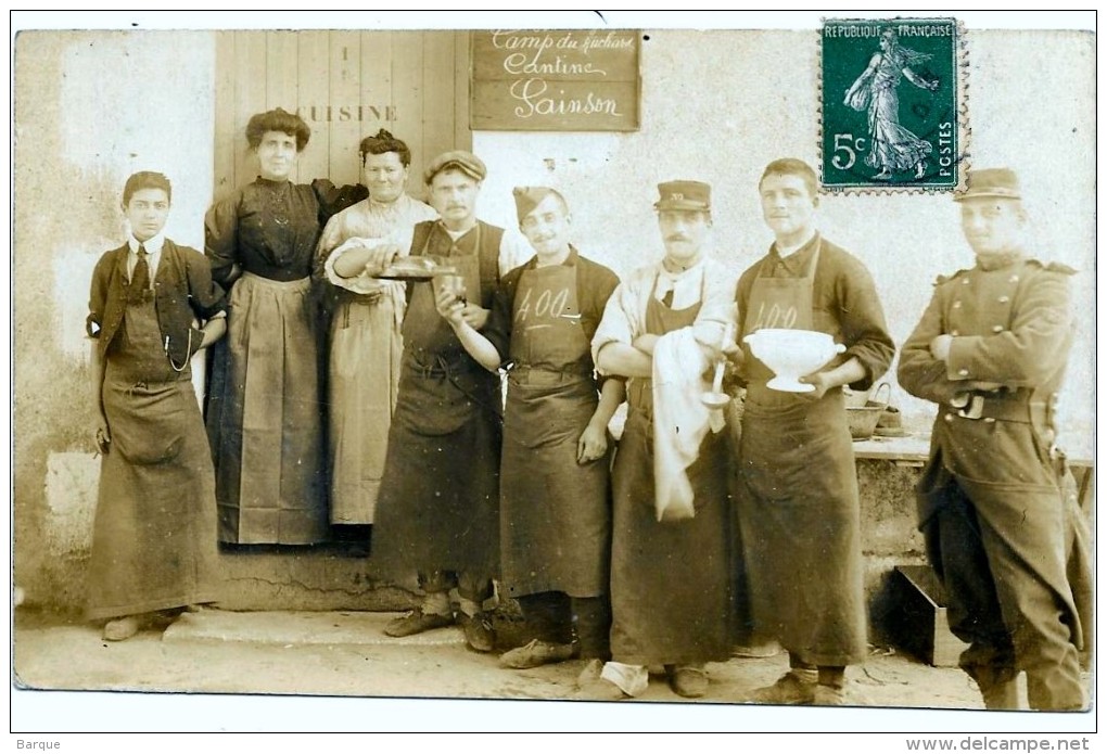 CAMP Du  RUCHARD  . Cantine SAINSON     .  D37 . CARTE PHOTO 1907. - Autres & Non Classés