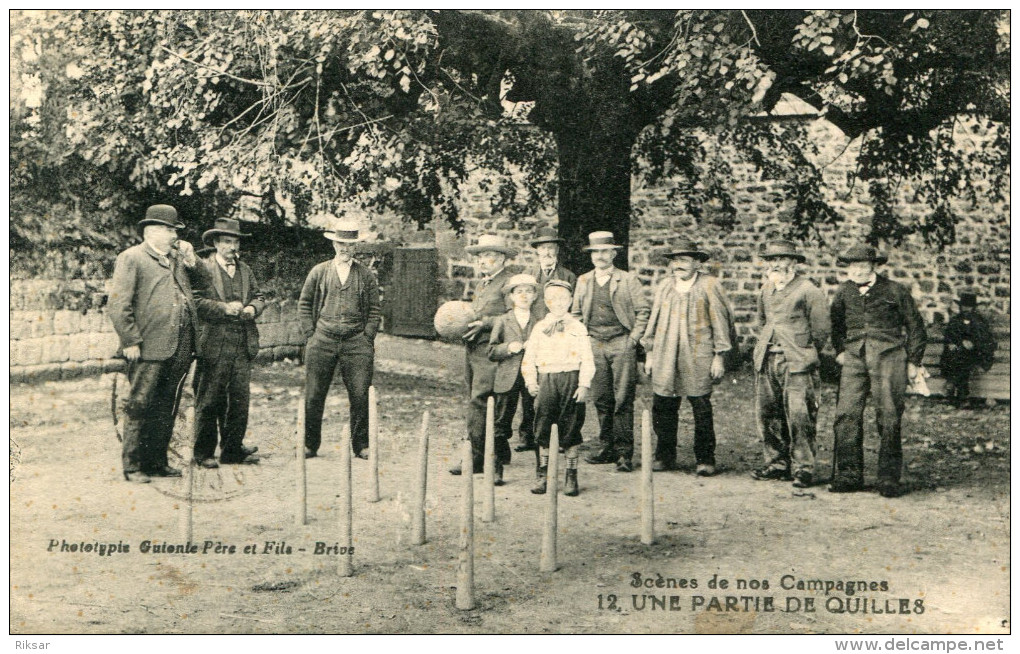 TYPE(CORREZE) UNE PARTIE DE QUILLES - Otros & Sin Clasificación