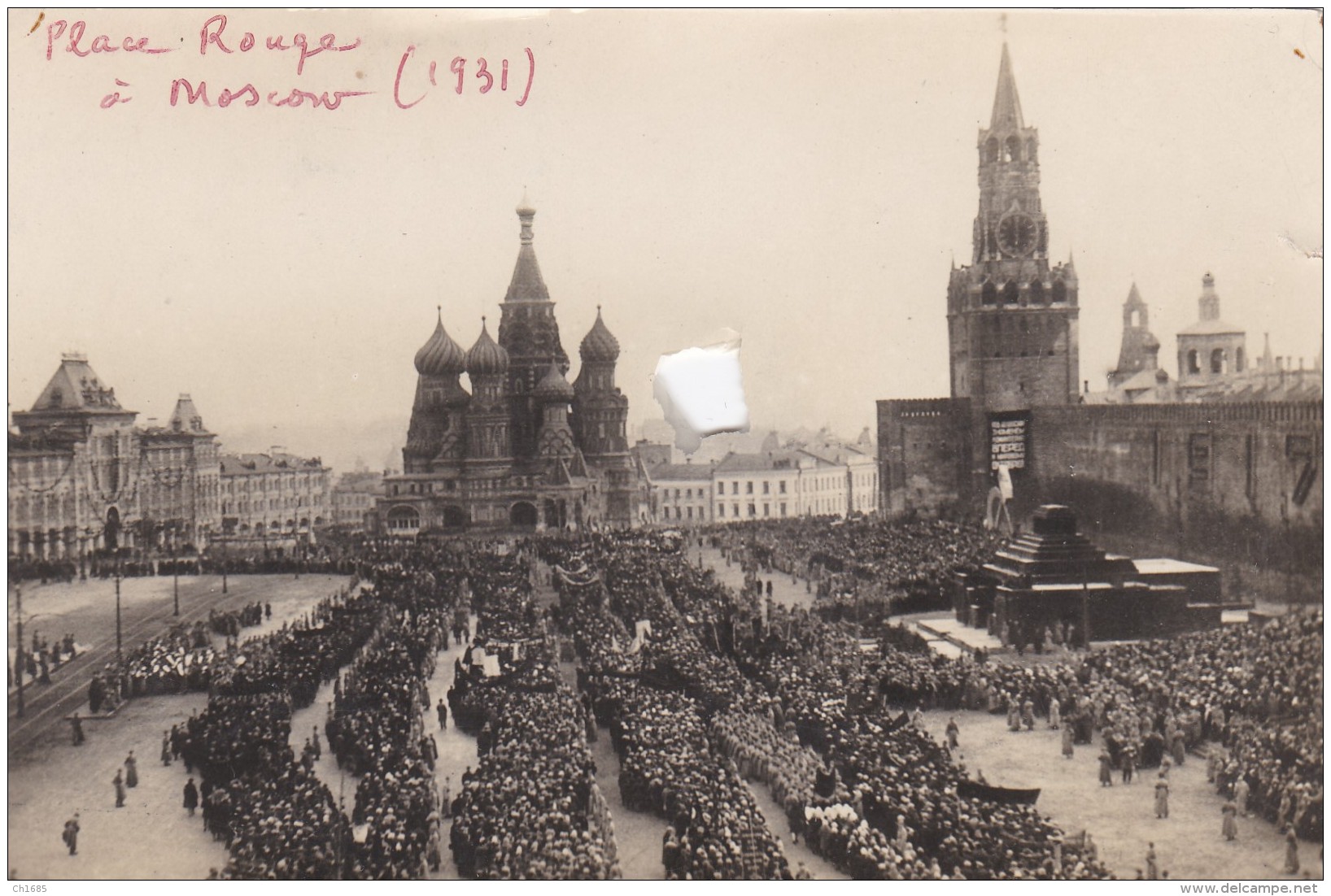 RUSSIE RUSSIA URSS  :  Photo D'un Rassemblement Politique Place Rouge à Moscou En 1931 - Russia