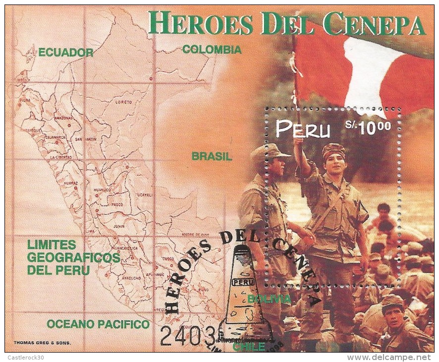 E)1998 PERU, HEROES OF THE CENEPA RIVER, MILITARY, MULTICOLORED, 1194 A533, MNH - Peru