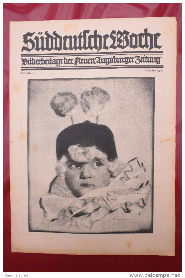 "Süddeutsche Woche" Bilderbeilage der Neuen Augsburger Zeitung, Ausgaben 2/1930 - 52/1930, in der orig. Sammelmappe