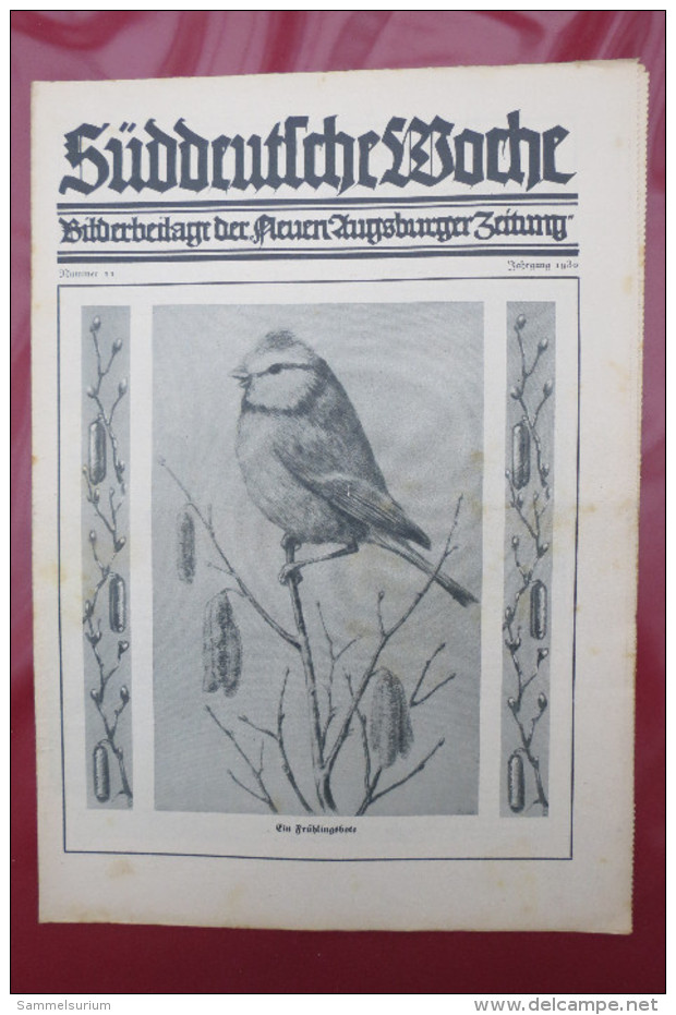 "Süddeutsche Woche" Bilderbeilage der Neuen Augsburger Zeitung, Ausgaben 2/1930 - 52/1930, in der orig. Sammelmappe