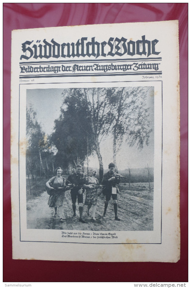 "Süddeutsche Woche" Bilderbeilage der Neuen Augsburger Zeitung, Ausgaben 2/1930 - 52/1930, in der orig. Sammelmappe