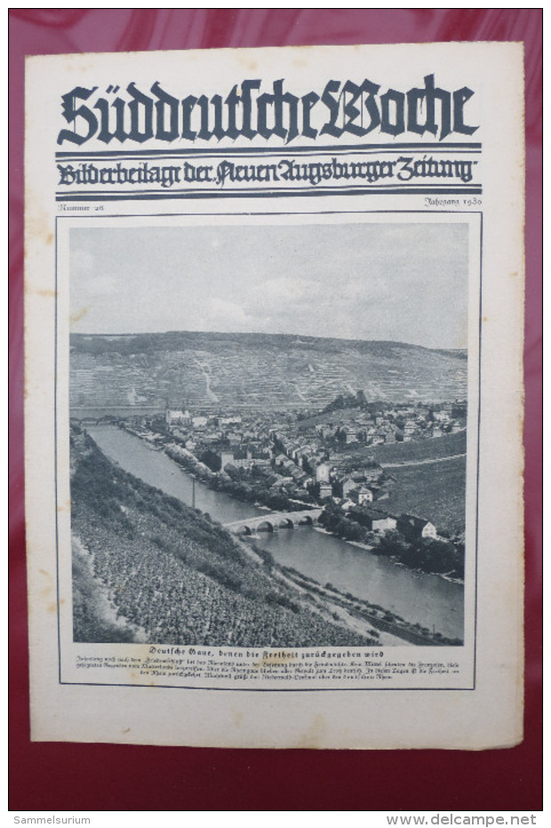 "Süddeutsche Woche" Bilderbeilage der Neuen Augsburger Zeitung, Ausgaben 2/1930 - 52/1930, in der orig. Sammelmappe