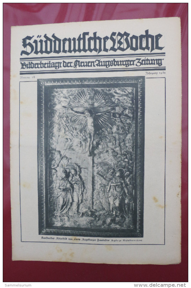 "Süddeutsche Woche" Bilderbeilage der Neuen Augsburger Zeitung, Ausgaben 2/1930 - 52/1930, in der orig. Sammelmappe