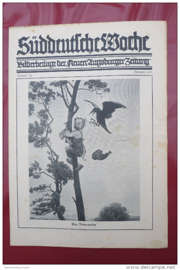 "Süddeutsche Woche" Bilderbeilage der Neuen Augsburger Zeitung, Ausgaben 2/1930 - 52/1930, in der orig. Sammelmappe