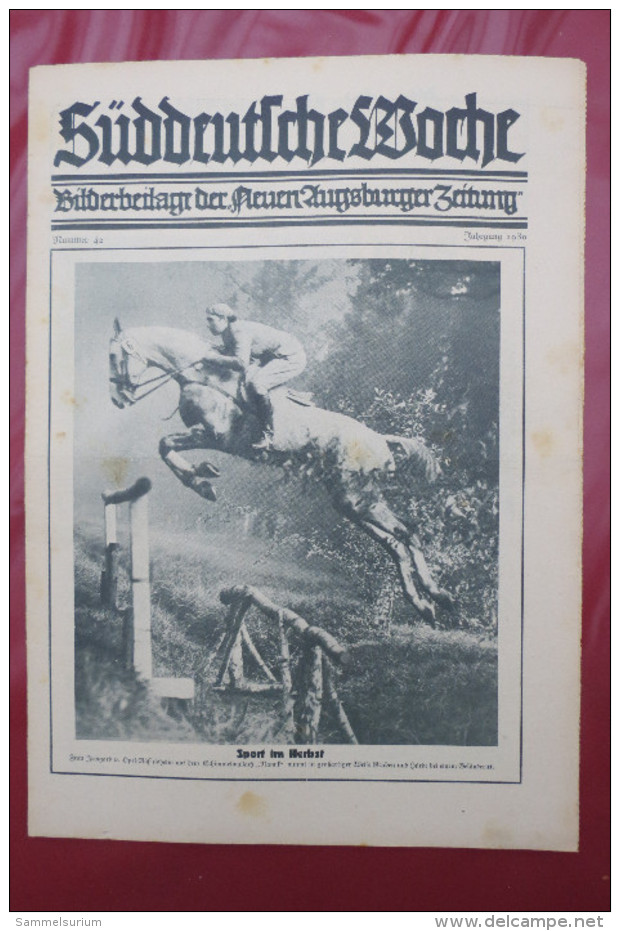 "Süddeutsche Woche" Bilderbeilage der Neuen Augsburger Zeitung, Ausgaben 2/1930 - 52/1930, in der orig. Sammelmappe