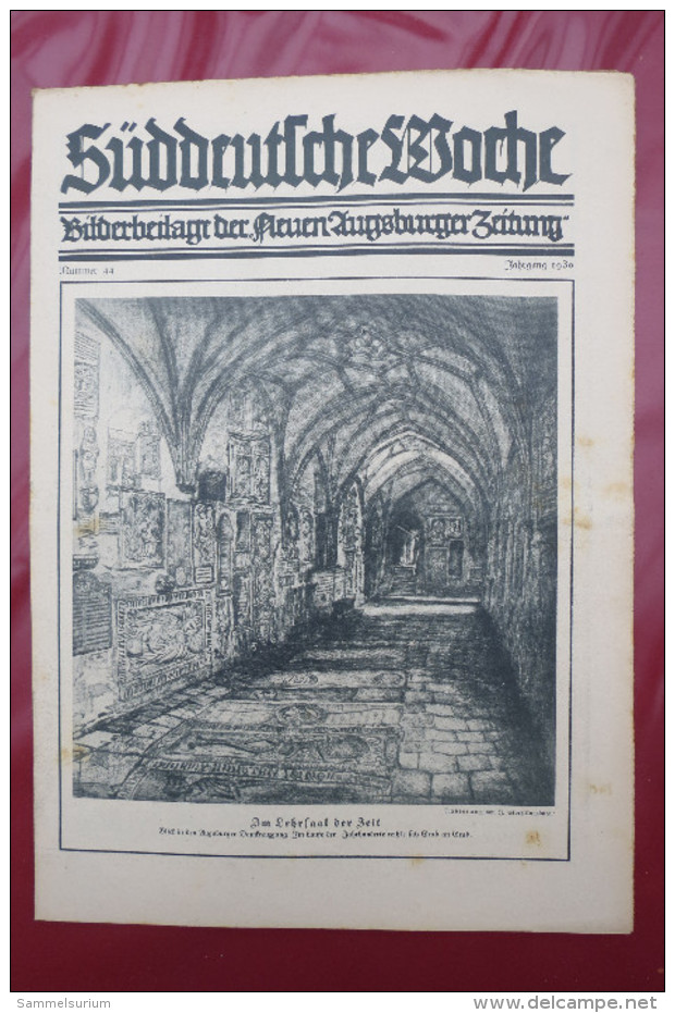 "Süddeutsche Woche" Bilderbeilage der Neuen Augsburger Zeitung, Ausgaben 2/1930 - 52/1930, in der orig. Sammelmappe