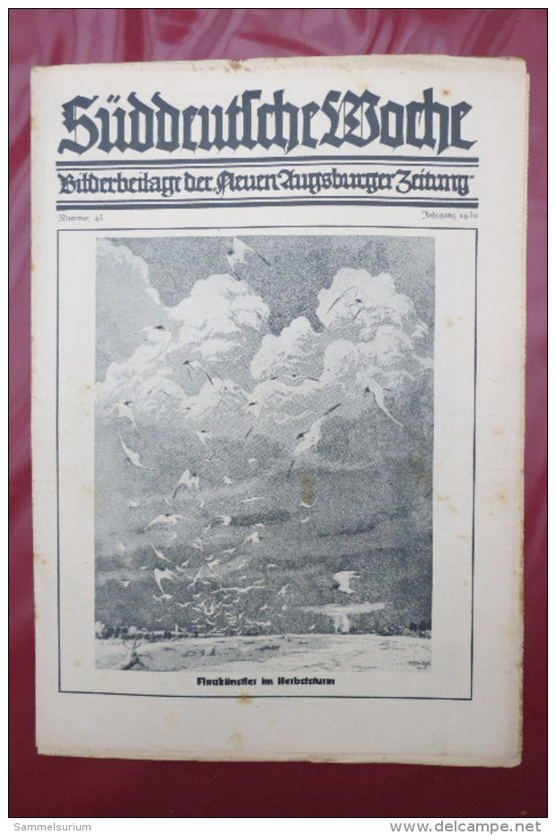 "Süddeutsche Woche" Bilderbeilage der Neuen Augsburger Zeitung, Ausgaben 2/1930 - 52/1930, in der orig. Sammelmappe