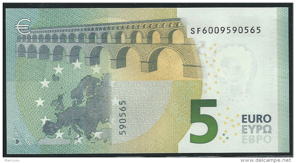 &euro; 5 ITALY  SF S001 F1  DRAGHI  UNC - 5 Euro