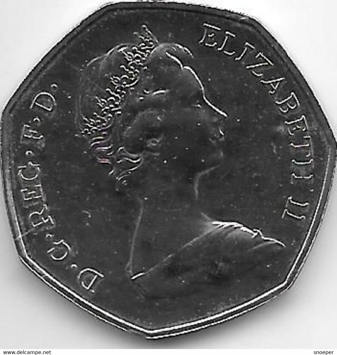 Great Britain 50 Pence 1973 Km 918    Bu!!!! - 50 Pence