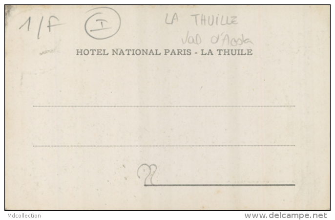 IT LA THUILE / Hotel National Paris, Altezza 1441 / CARTE COULEUR - Altri & Non Classificati