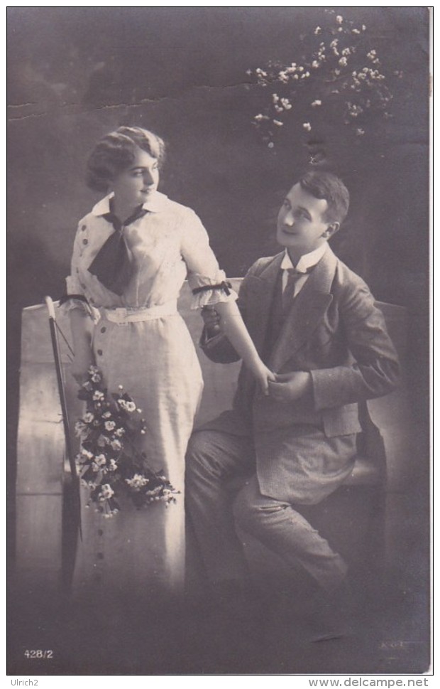 AK Liebespaar Mit Blumen - 1921 (23406) - Paare